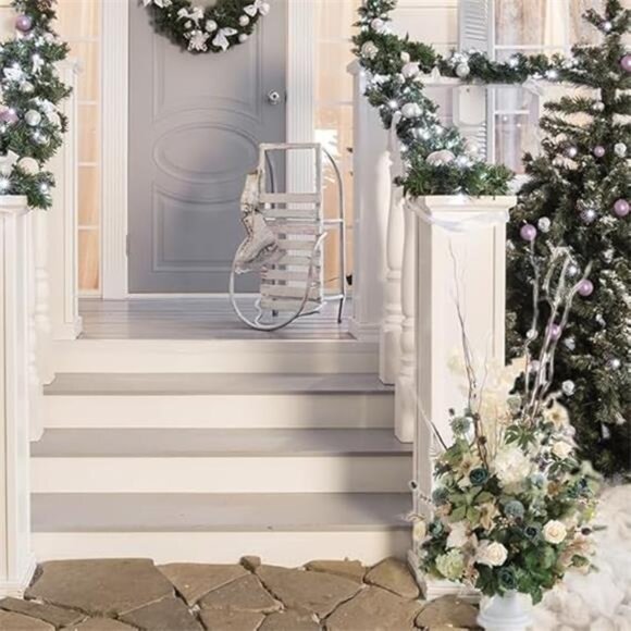 Christmas Artificial Flowers Greenery Combo Box Set Silk Flowers Fake Rose - Picture 6 of 7